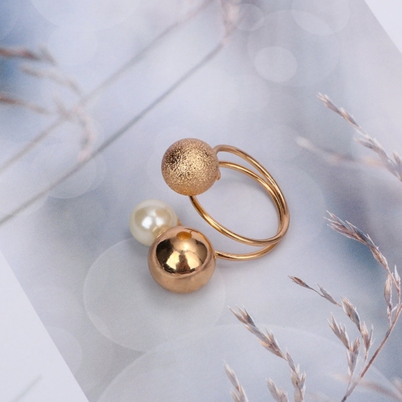 Copper Adjustable Coctail Statement Ring - Picture 5 of 6